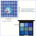 9-Color Blue Eyeshadow Palette for Bold Eye Looks