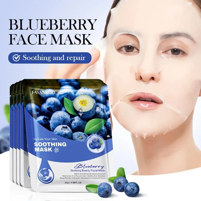 10-Piece Fruit Essence Hydrating and Brightening Facial Mask Set