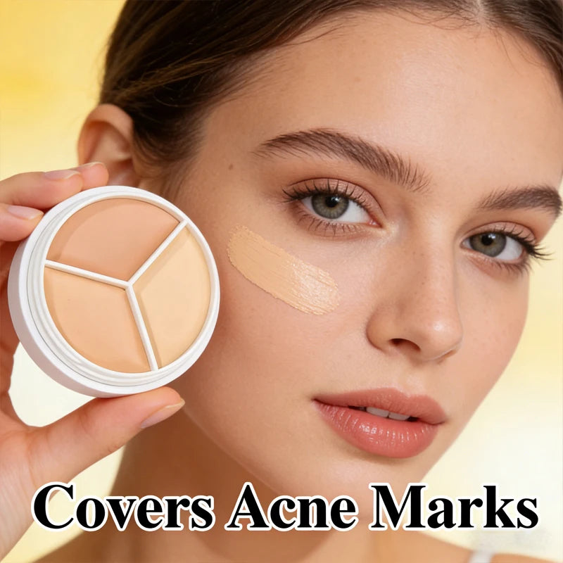 Three-Color Face Concealer Palette