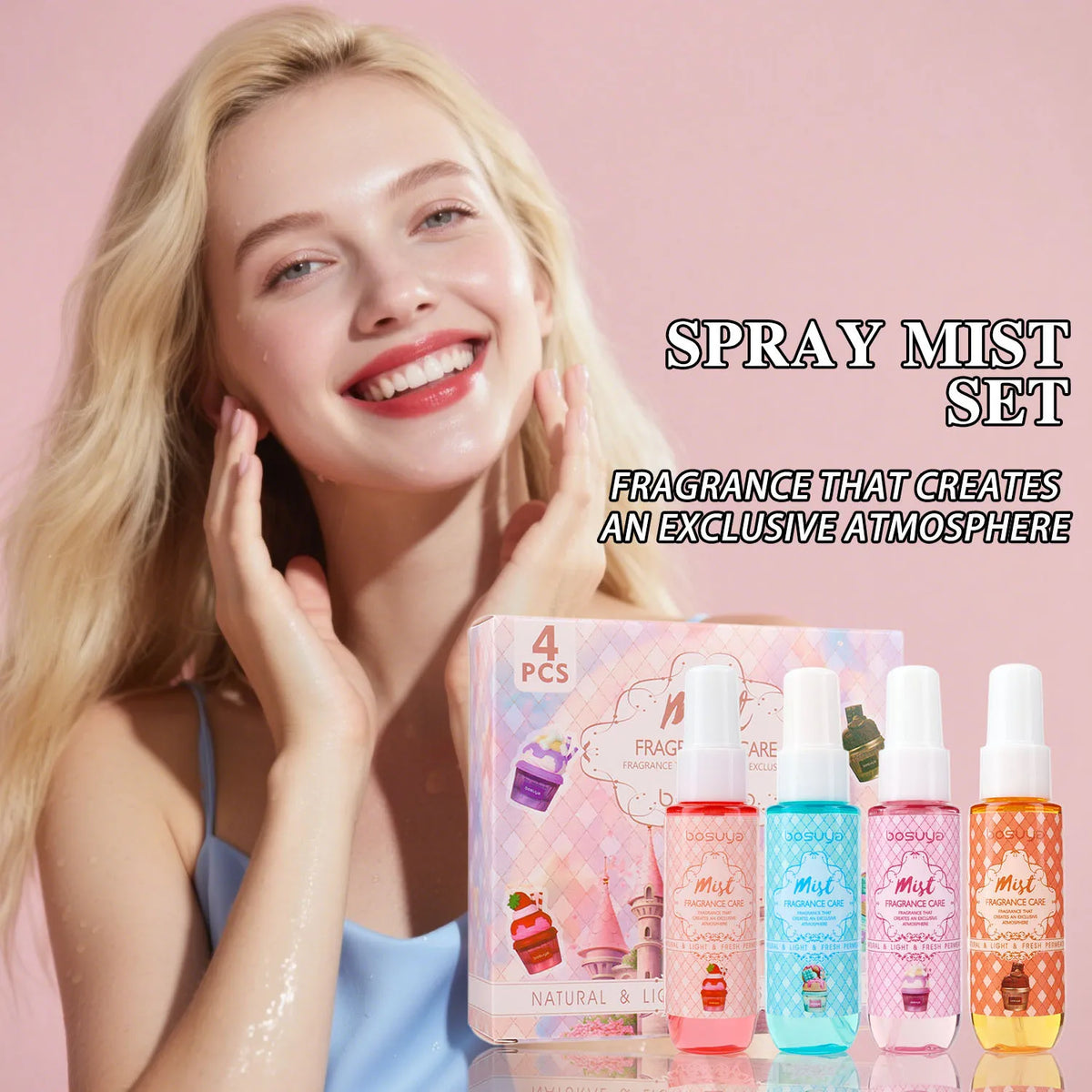 4-Piece Long-Lasting Sweet Fragrance Mist Set