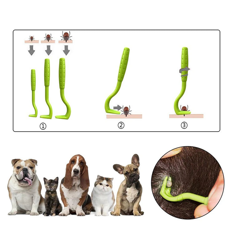 Professional Tick and Flea Removal Tool Set for Pets