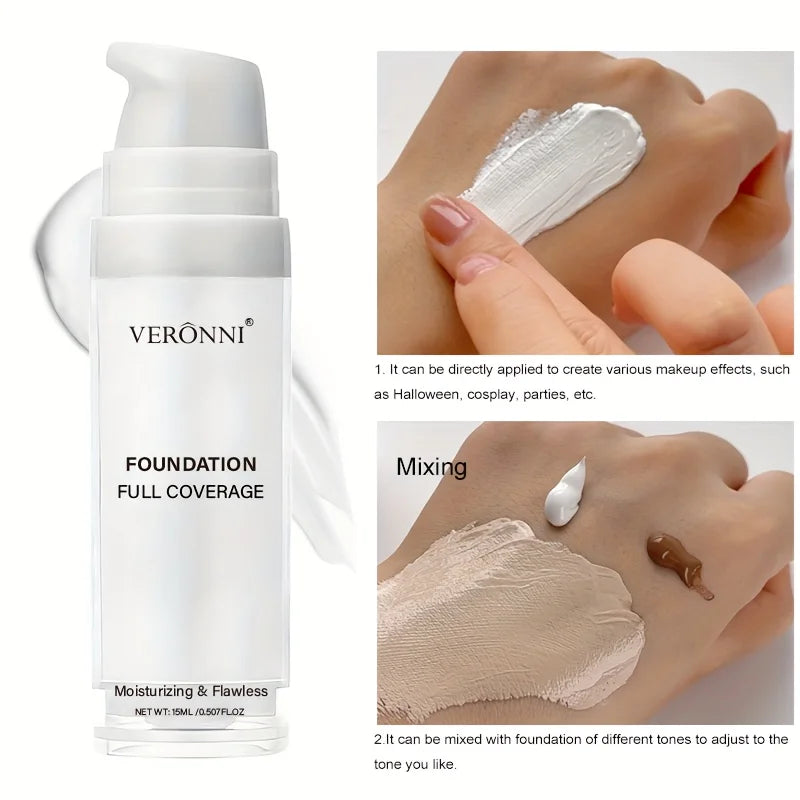 White Liquid Foundation and Black Lipstick Set for Cosplay