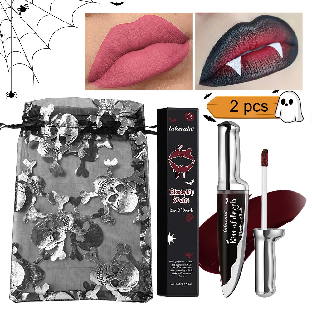 Bloody Matte Liquid Lip Stain for Halloween and Gothic Makeup