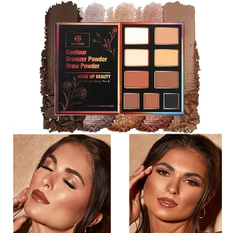55-Color Professional Eyeshadow, Highlighter and Lip Gloss Palette