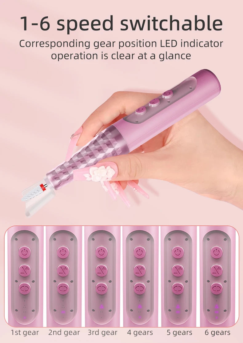 Portable Cordless Electric Nail Drill Kit