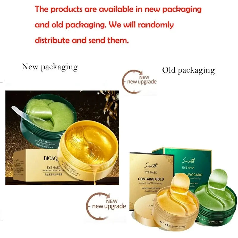 Hydrating Gold Collagen Eye Masks for Dark Circles and Puffiness