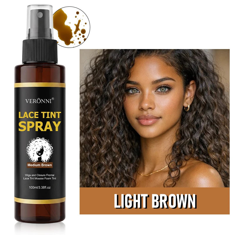 Dark Brown Lace Tint Spray for Natural Wig Blending