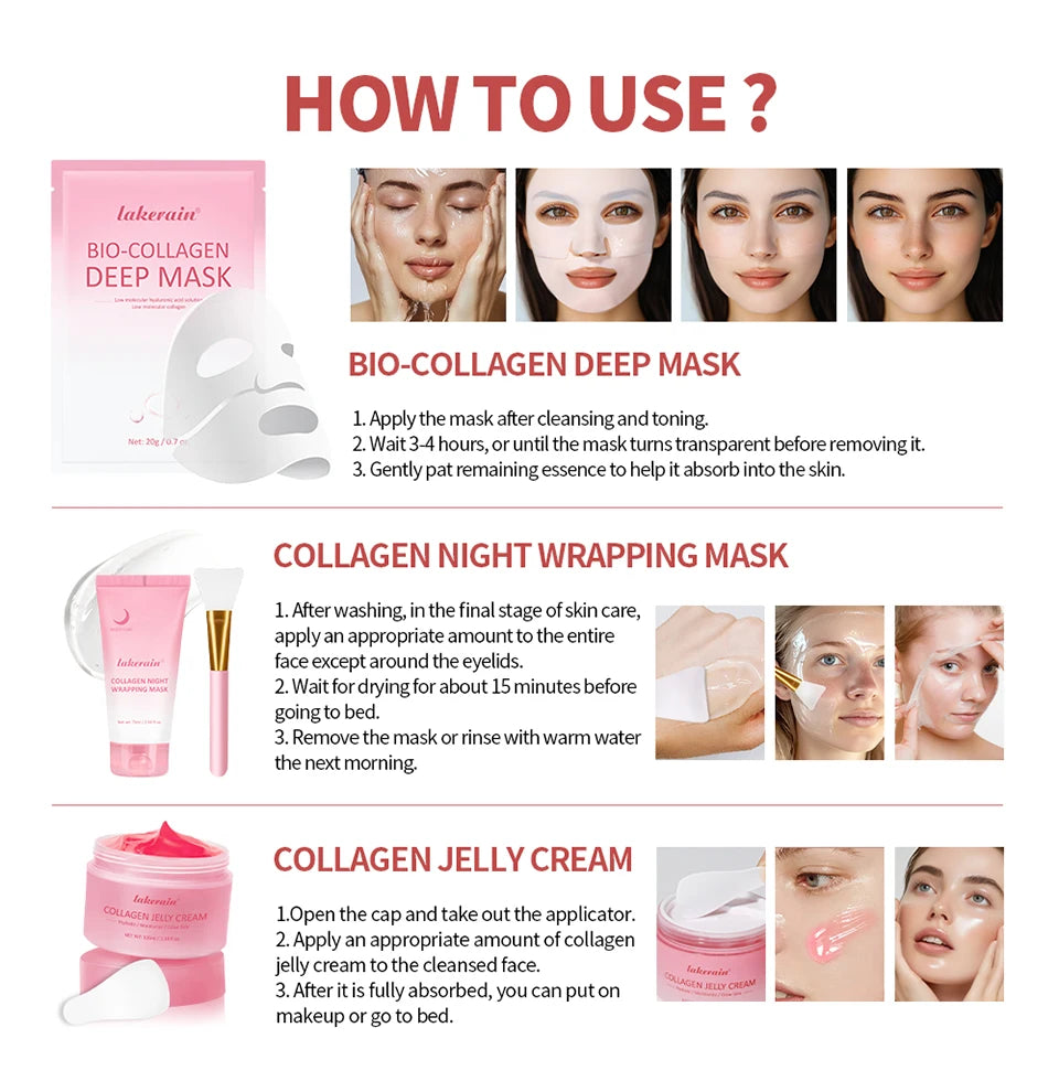 Collagen Face Skincare Set for Radiant and Hydrated Skin