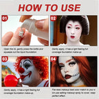 Pure White Liquid Foundation for Cosplay and Stage Makeup