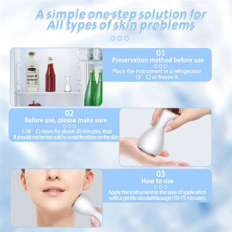 Cryo Facial Ice Roller for Skin Tightening and Puffiness