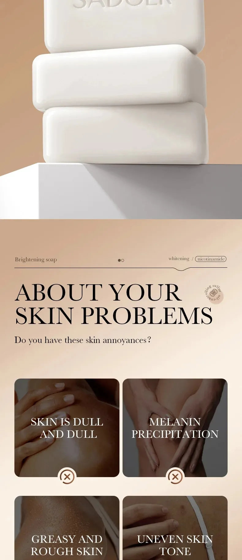 Niacinamide and Arbutin Brightening Facial and Body Soap