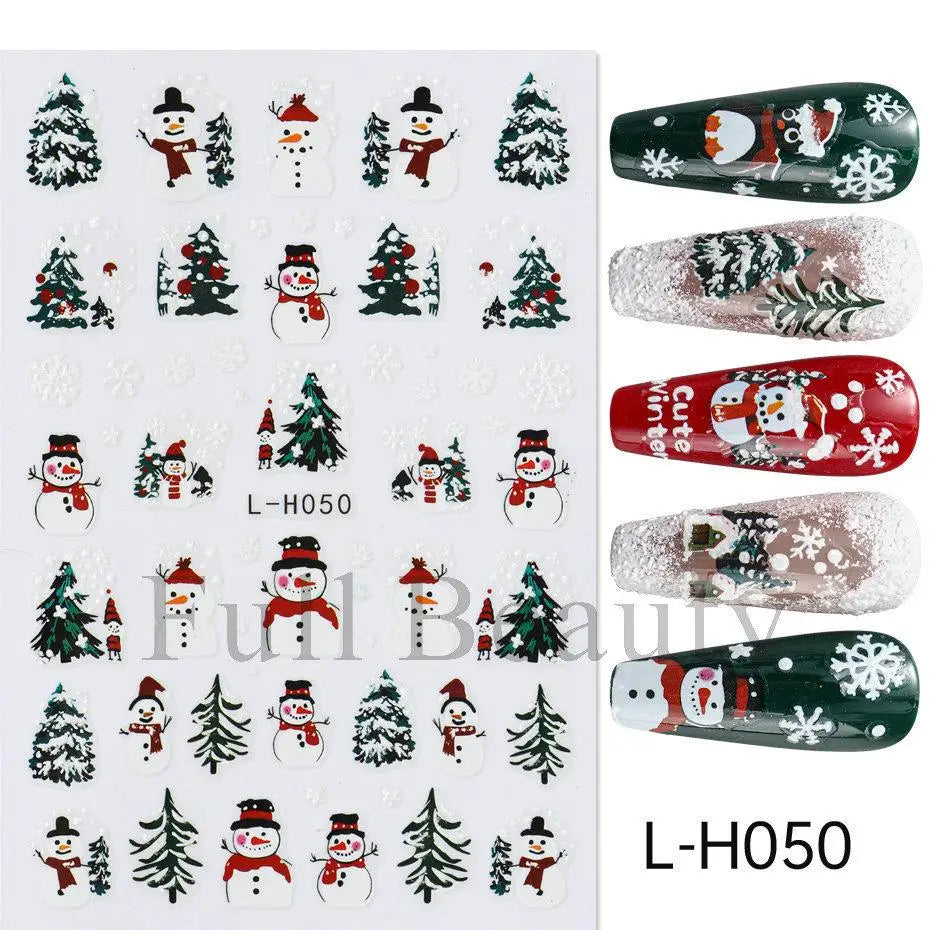Festive Christmas Holiday Nail Art Decals - 56