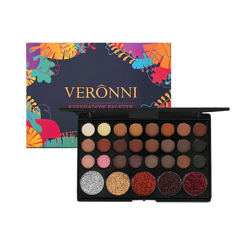 Multi-Finish Waterproof Eyeshadow Palette - 16