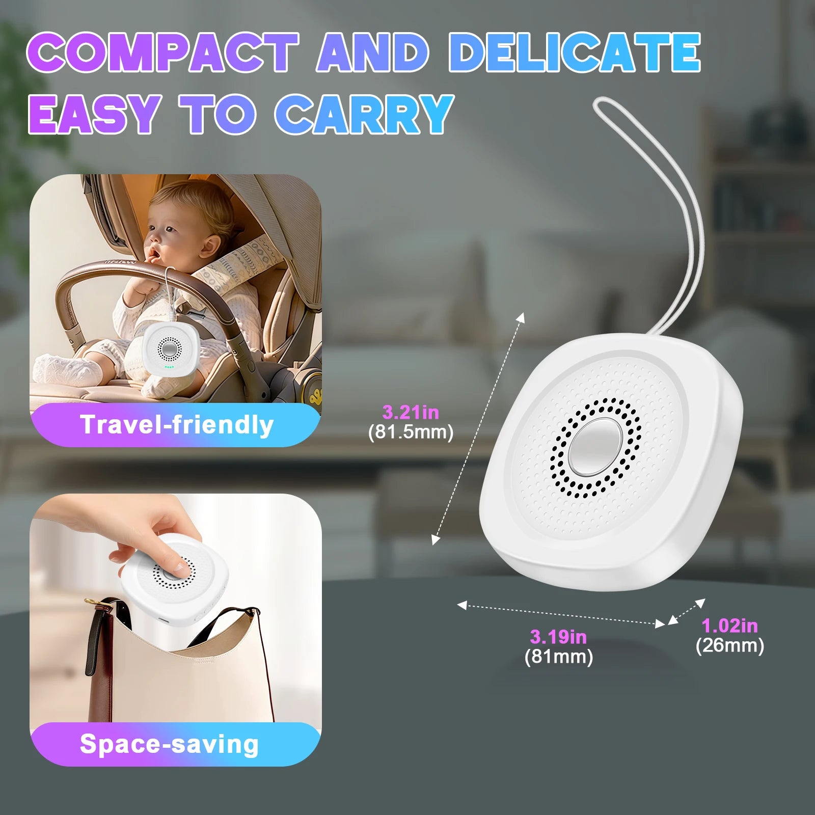 Portable White Noise Sound Machine for Sleep and Travel - 15