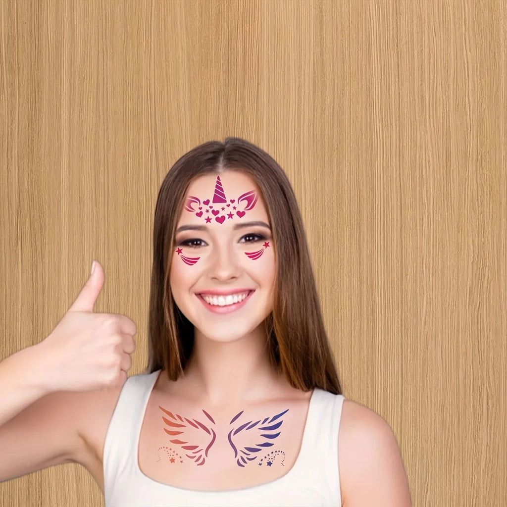 Reusable Face Painting Stencils for Parties and DIY Makeup
