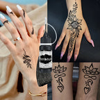 Temporary Black Henna Tattoo Gel for Festivals and Body Art