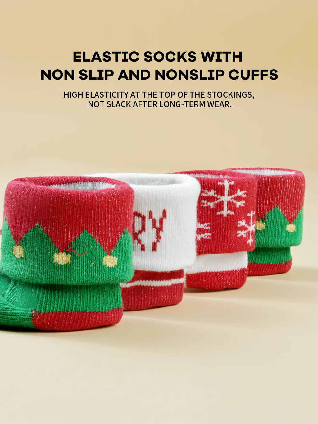 Cozy Christmas Non-Slip Baby Socks