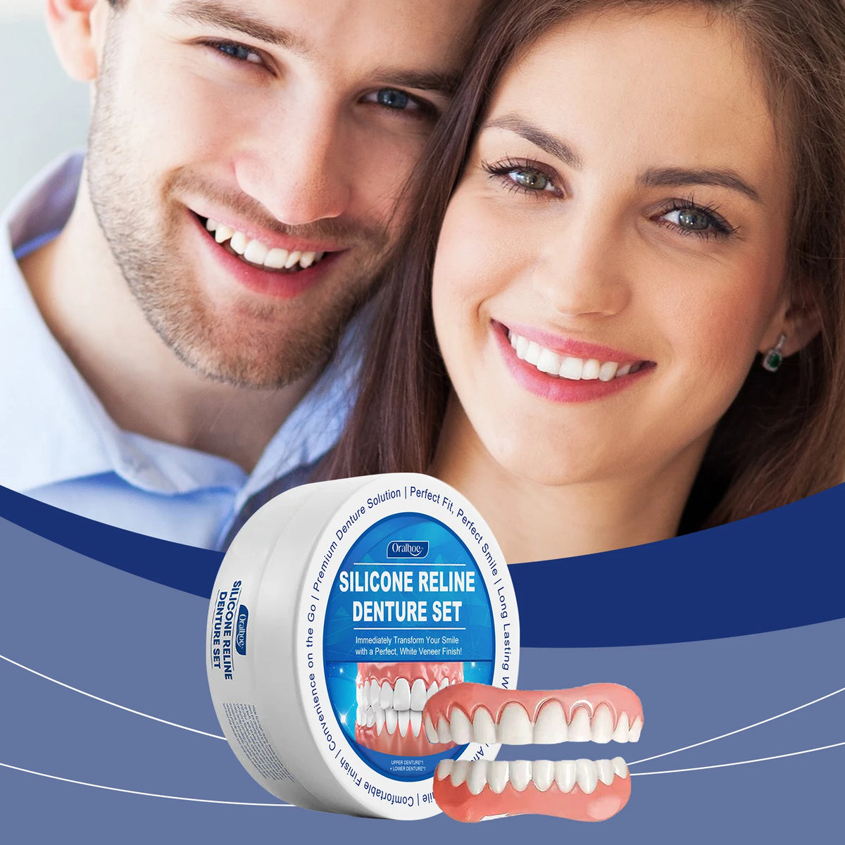 Temporary Silicone Denture Repair and Smile Veneer Kit