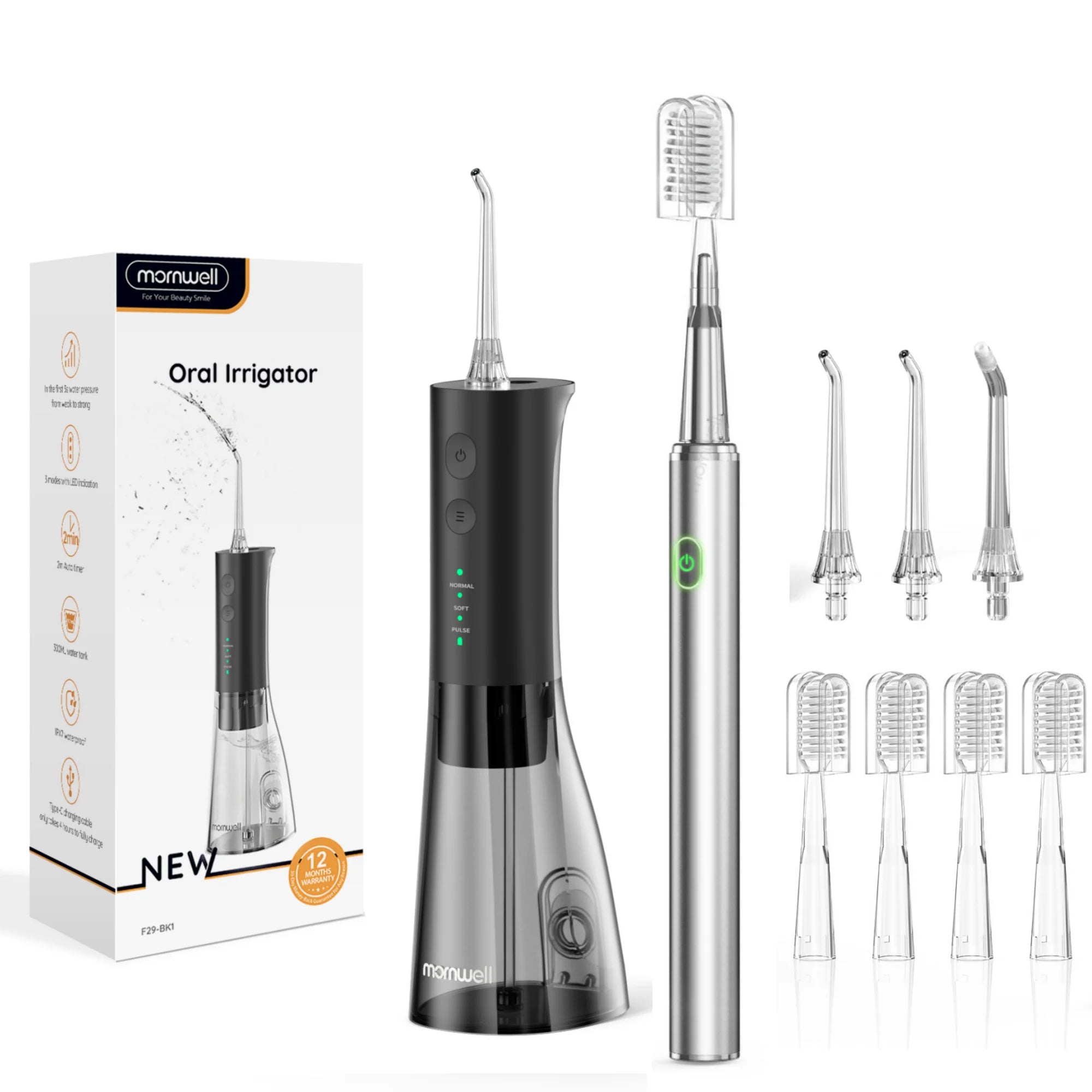 Electric Water Flosser and Sonic Toothbrush Oral Care Kit - 21