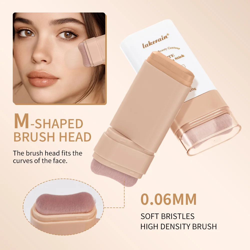 Matte Foundation Stick with Built-in Blending Brush - 4