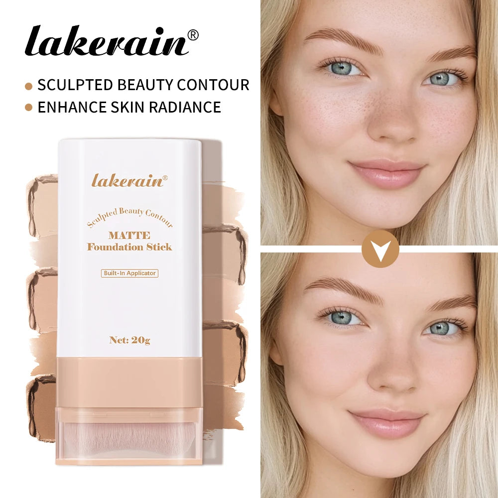 Matte Foundation Stick with Built-in Blending Brush - 2
