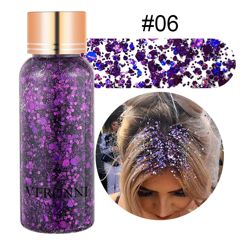 Sparkling Glitter Gel for Face, Body, and Hair