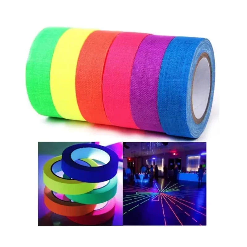 Fluorescent Neon Glow Tape for Parties and Crafts