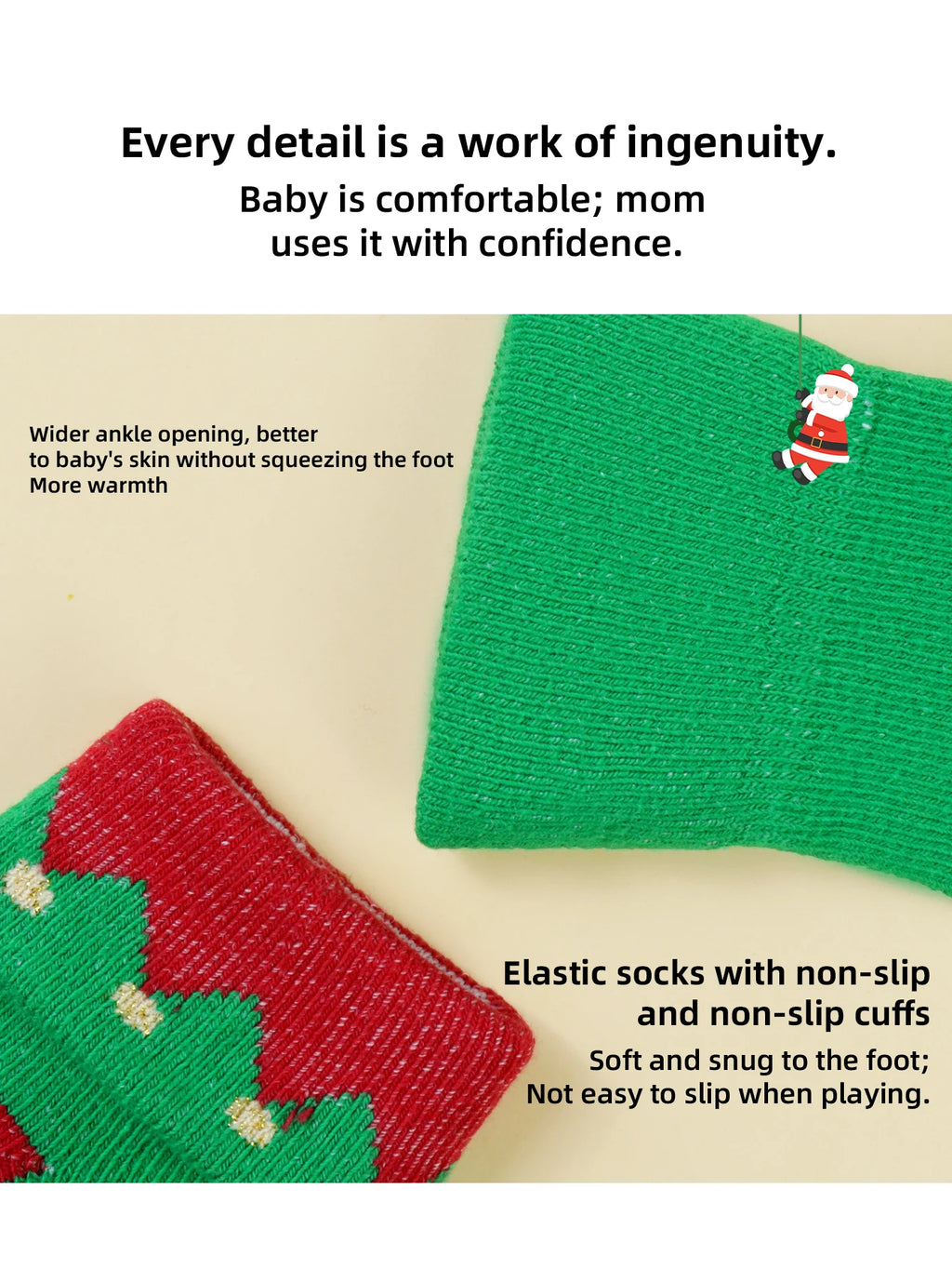 Cozy Christmas Non-Slip Baby Socks