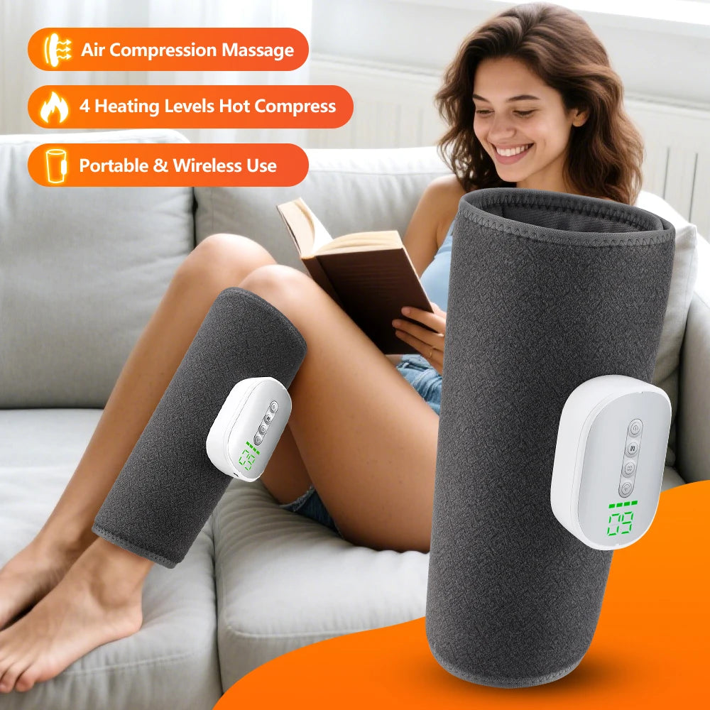 Cordless Heated Air Compression Leg Massager