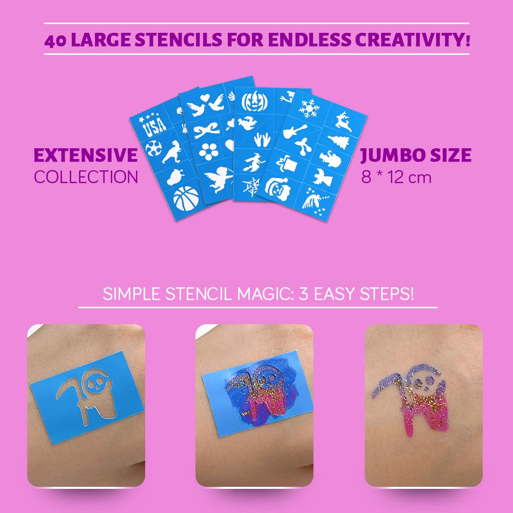 All-in-One Professional Face and Body Painting Makeup Kit - 8