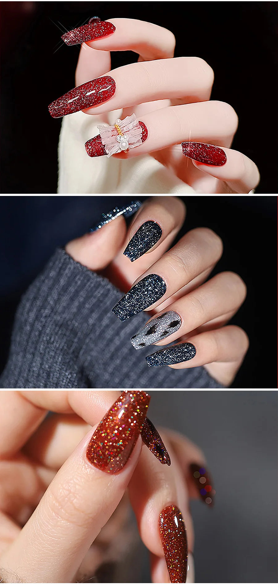 Reflective Glitter UV Gel Nail Polish for Manicure - 13