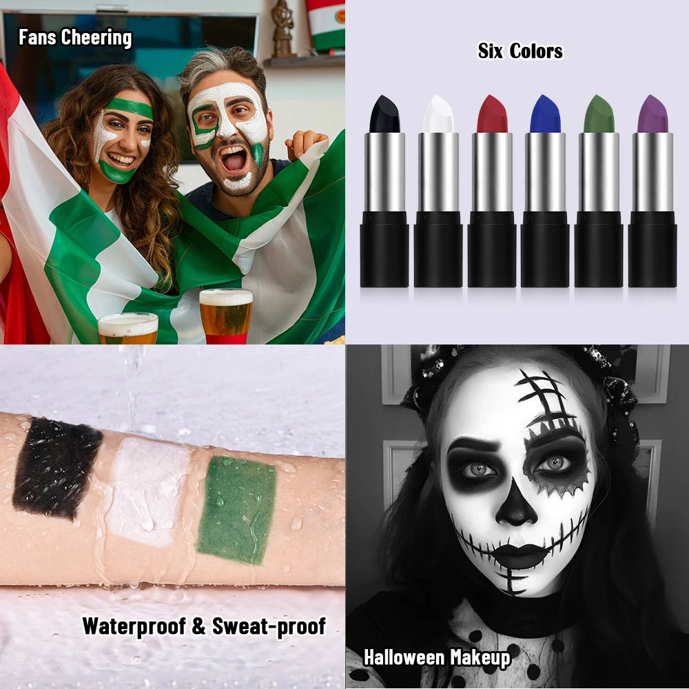 Waterproof Face and Body Paint Sticks for Cosplay and Parties - 17