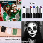 Waterproof Face and Body Paint Sticks for Cosplay and Parties