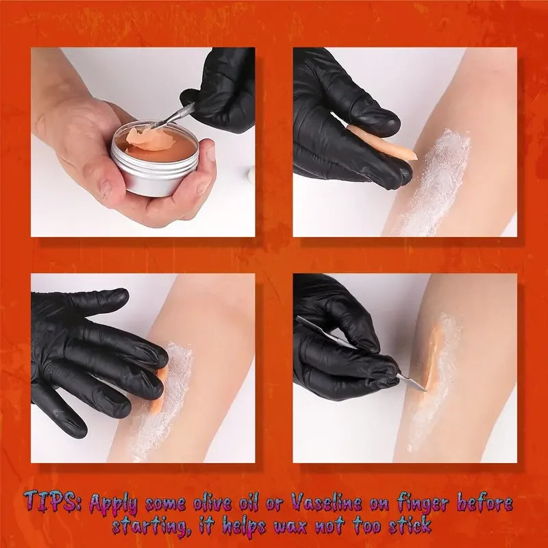 Professional SFX Scar Wax Kit for Halloween and Special Effects Makeup