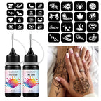 Waterproof Temporary Tattoo Ink Kit with Stencils