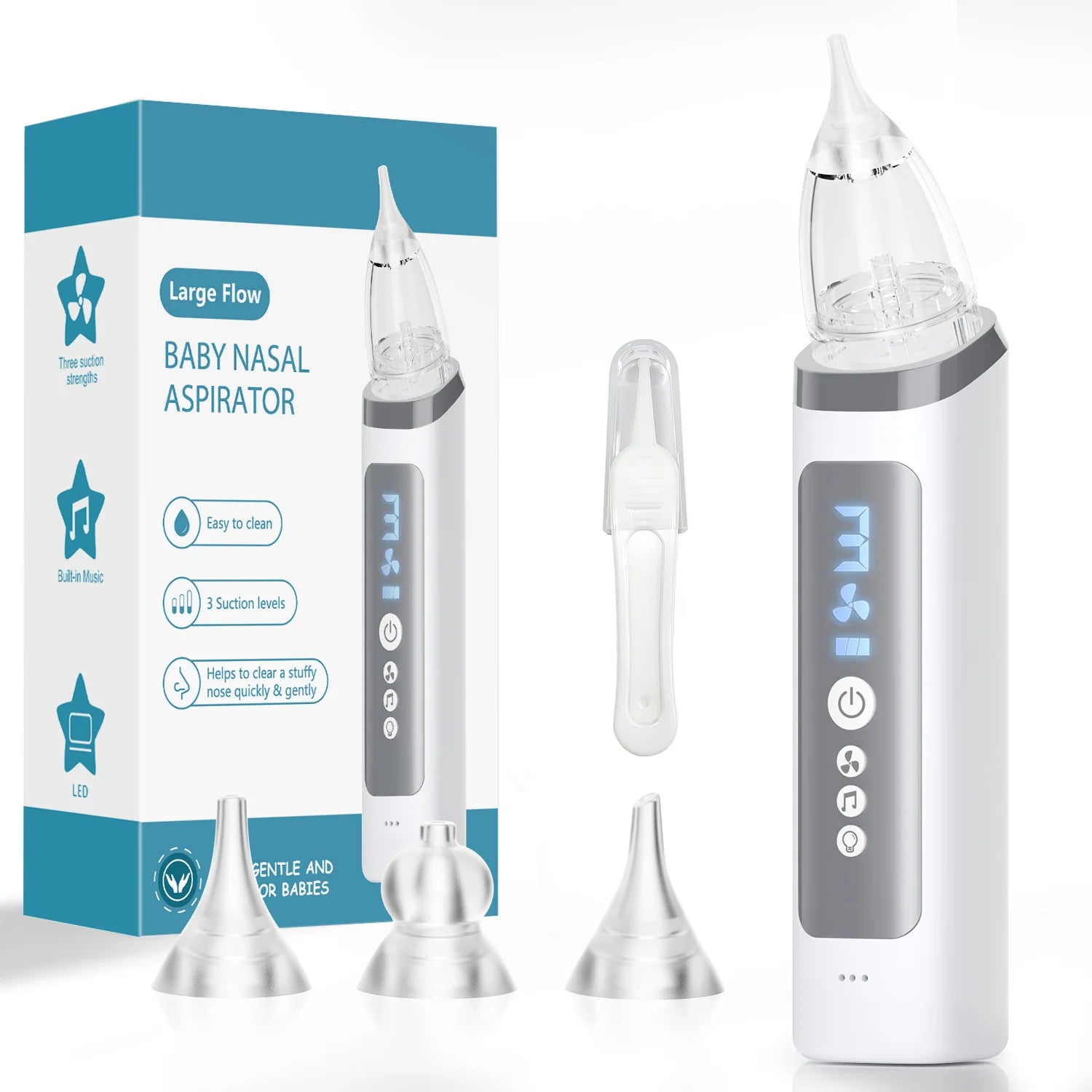 Electric Baby Nasal Aspirator with Music and 3 Suction Modes - 18