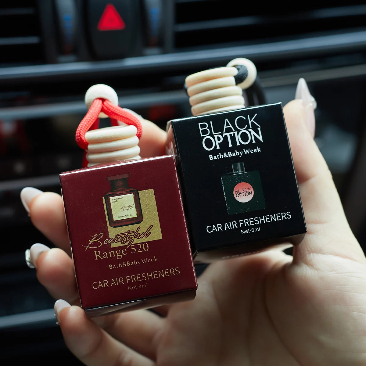 Hanging Glass Car Air Freshener Perfume Bottle - 5