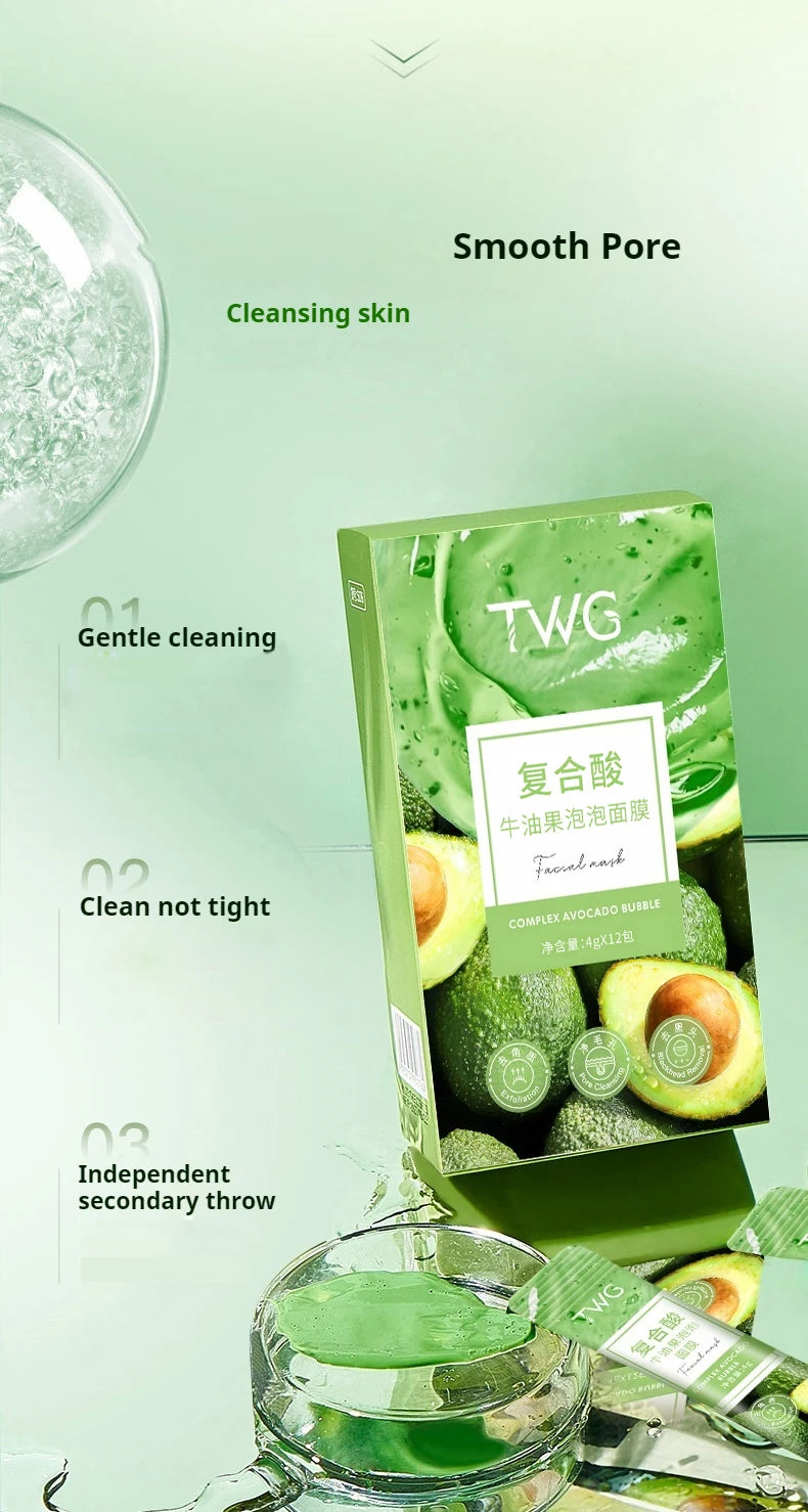Deep Cleansing Avocado Bubble Facial Mask Set - 7