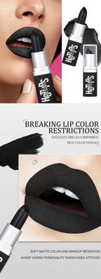 Matte Black Waterproof Lipstick for Halloween and Costume Makeup
