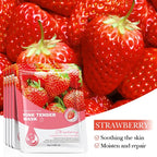 10-Piece Fruit Essence Hydrating and Brightening Facial Mask Set
