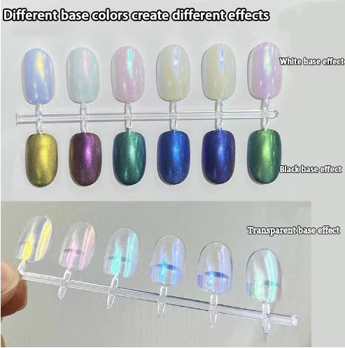 Aurora Holographic Chrome Nail Powder Pigment Set