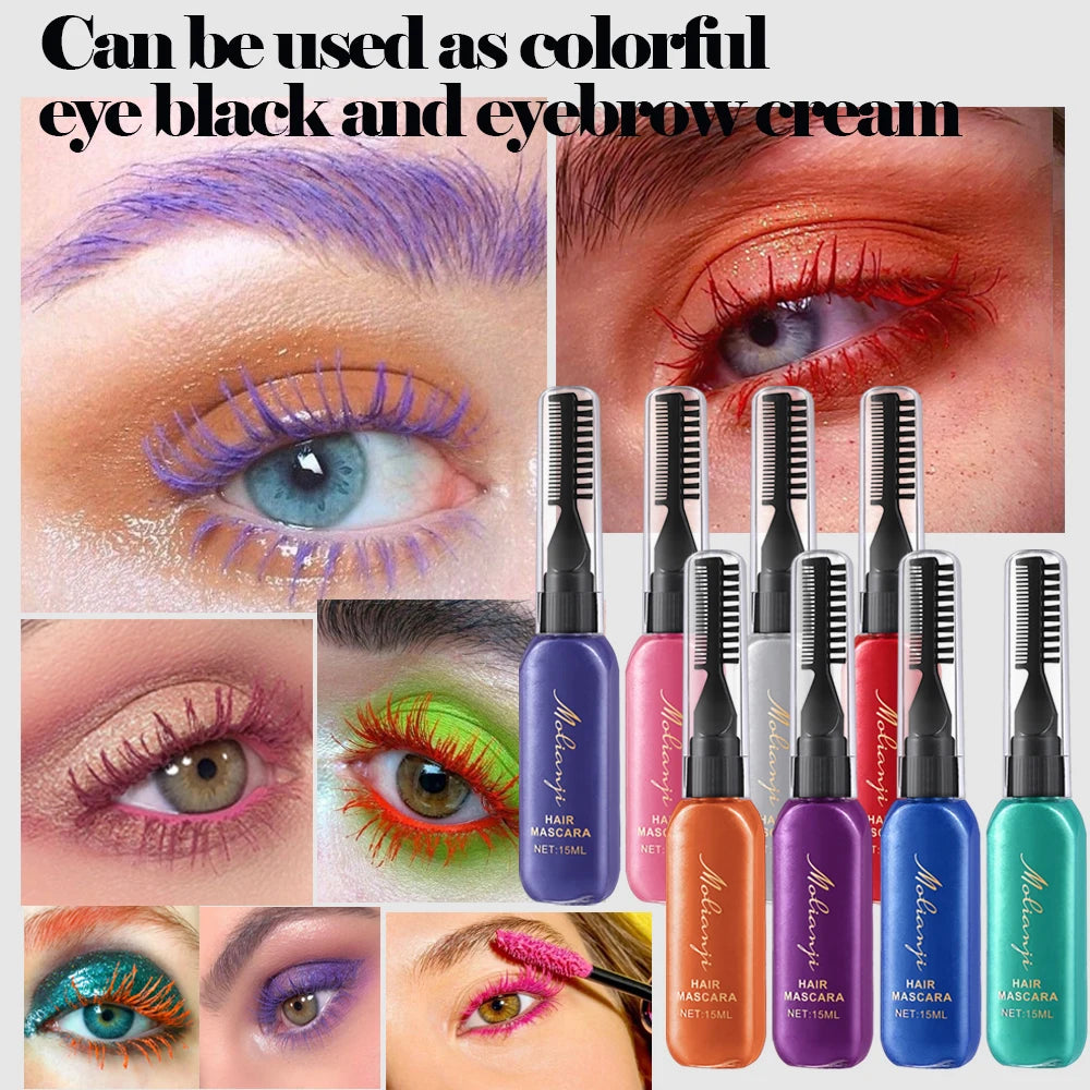 Temporary Washable Hair and Eyelash Color Mascara
