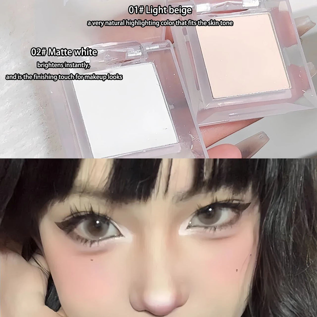 Matte Single Color Eyeshadow for Face Contouring and Highlighting