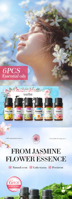 6-Piece Aromatic Essential Oil Set for Relaxation and Body Care