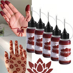 Long-Lasting Red Henna Temporary Tattoo Gel for Body Art