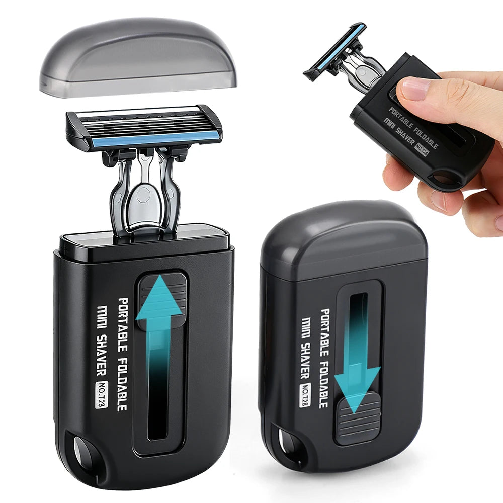 Portable Retractable 6-Layer Manual Razor for Travel