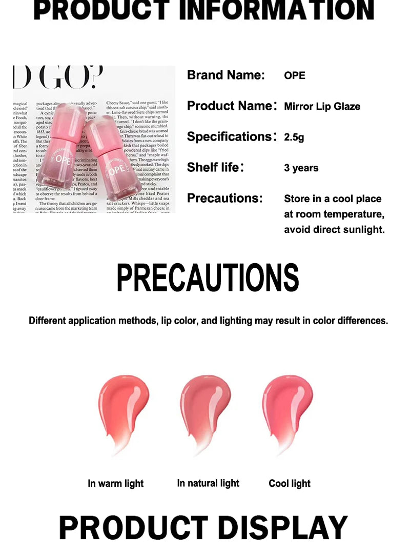 Hydrating Moisturizing Lip Oil for Glossy Lips - 15