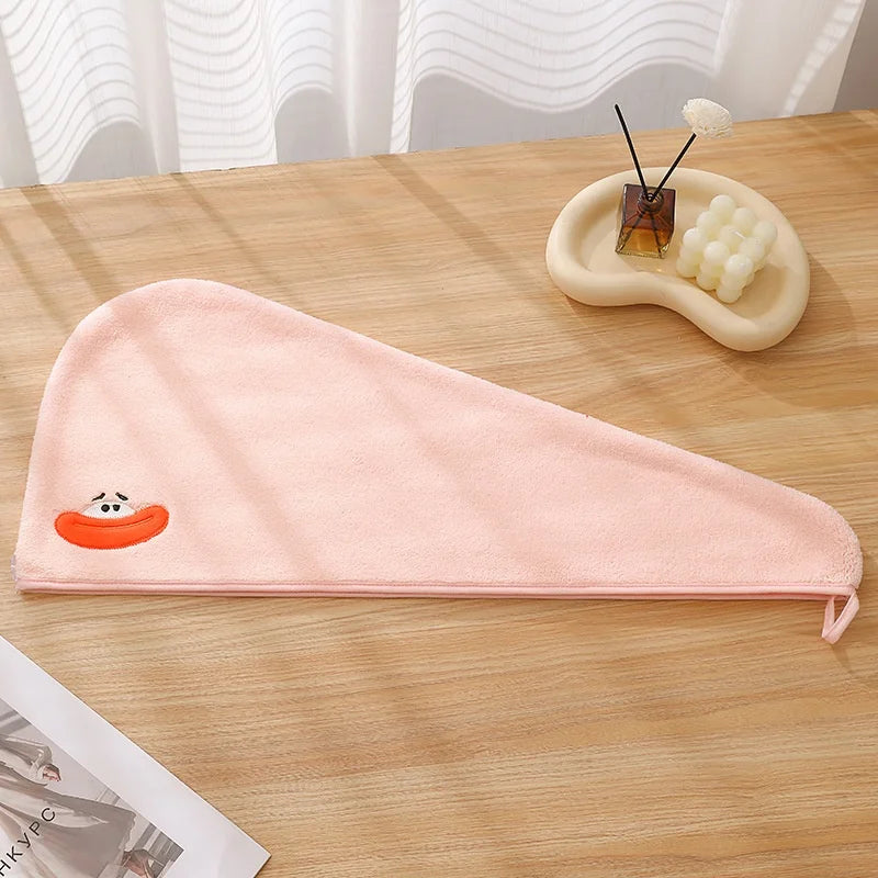 Cute Cartoon Quick-Dry Hair Towel Wrap for Women - 10