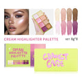8-Color Cream Contour, Blush and Highlighter Palette