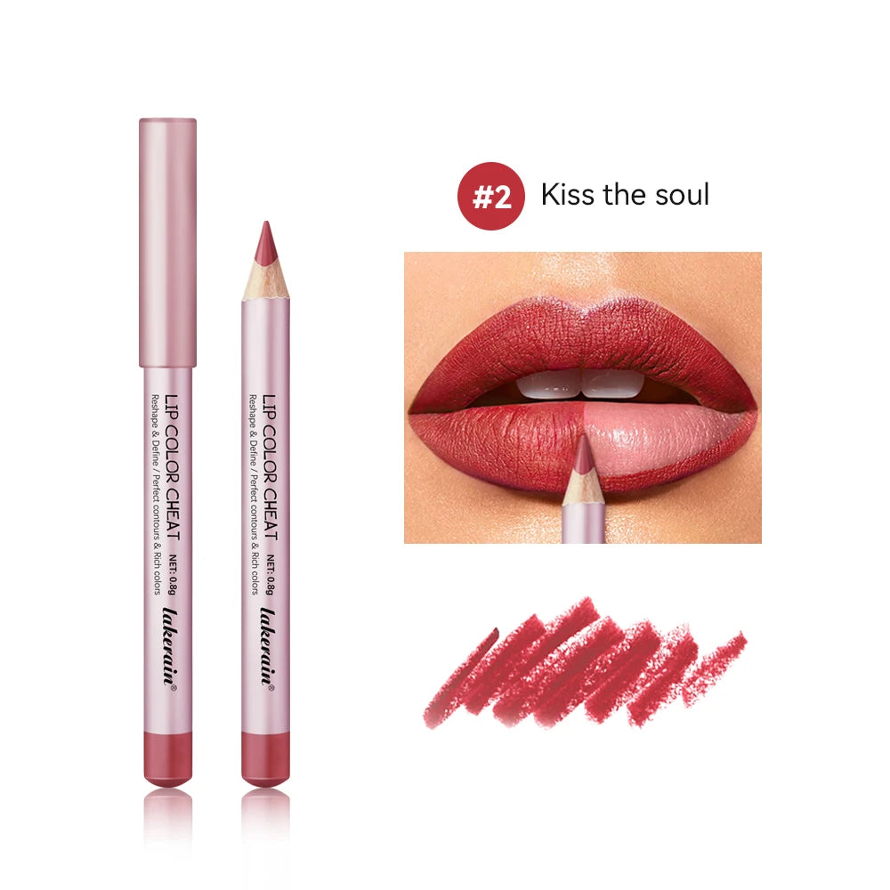 Waterproof Matte Lip Liner Pencil Set - 21